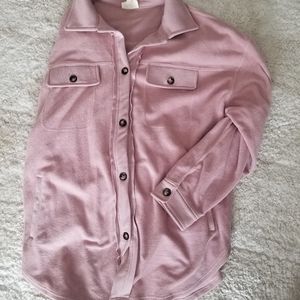 Bibi Cozy Shirt Jacket-Pink